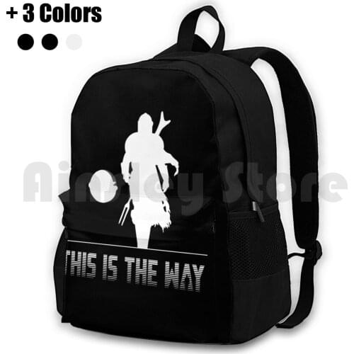 Mando Silhouette This Is The Way Outdoor Hiking Backpack Riding Climbing Sports Bag Mandolorian Mando Baby The This Is The Way