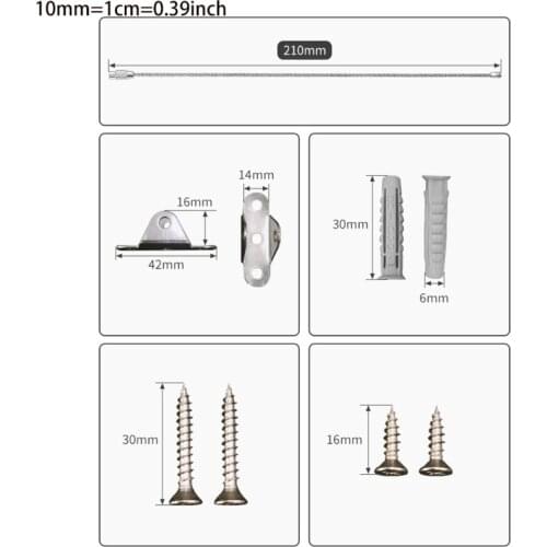 Stainless Steel Furniture Wall Anchors Furniture Straps Earthquake Anti-tip Prevention Device for Protecting Baby & Pet