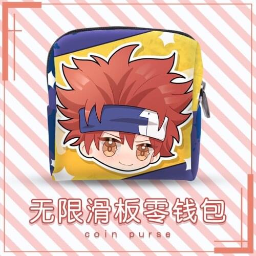 Anime SK8 the Infinity SK EIGHT REKI MIYA LANGA Cartoon Mini Coin Purse Wallet Card Holder Billfold Wallet Storage Bag Cosplay