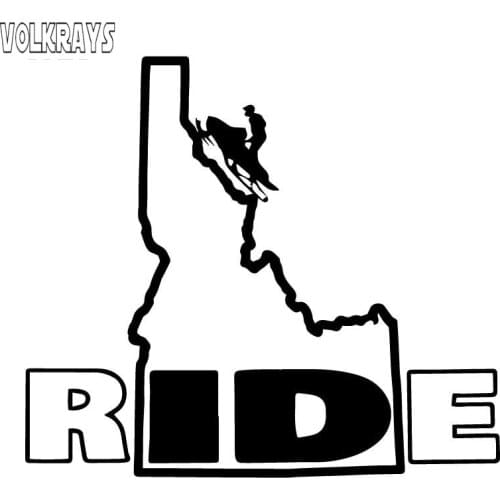 Volkrays Fashion Car Sticker Ride Snowmobile State Accessories Reflective Waterproof Vinyl Decal Black/Silver,14cm*16cm