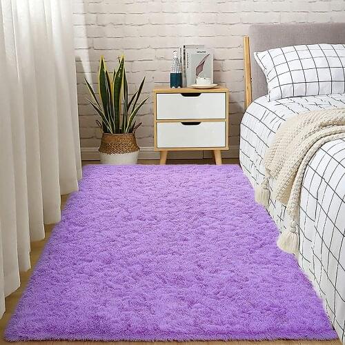 Soft Fluffy Area Rug Home Decor Shag Rug Living Room Carpet Nursery Rugs Shaggy Kids Room Rug Playing Mat Fluffy Carpet for Room