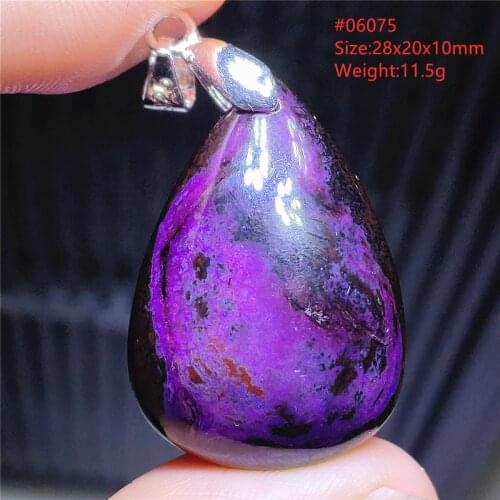 Natural Purple Red Sugilite South Africa Pendant 28x20x10mm Water Drop Sugilite Women Men Reiki Stone Fashion Necklace AAAAA