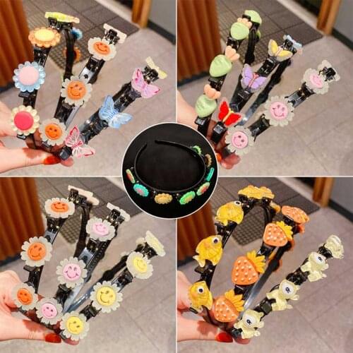 2021 New Kids Hair Band Cute Luminous Butterflies Headband Lovely Flowers Style Baby Girls Headband Hair Hoop Hair Accessories