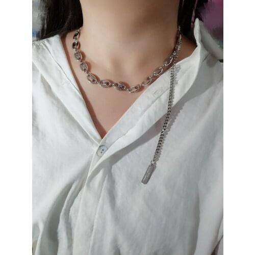 New Style Simple Metal Wind Pendant Necklace Ins Popular Fashion Women And Men Brand Necklace Jewelry