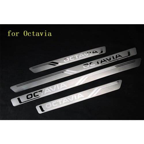 Stainless Steel Original factory Scuff Plate/Door Sill Door Sill scuff plate door sill for 2015-2019 Skoda Octavia A7