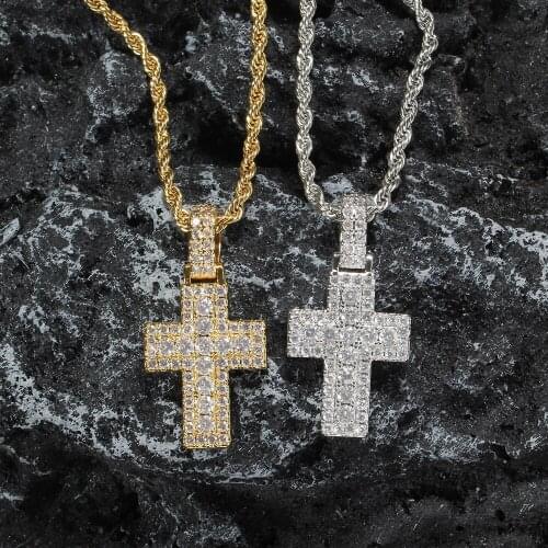 Hip Hop Bling Bling Zircon Necklace CZ Brass Pendants Men Hip Hop Jewelry CN398