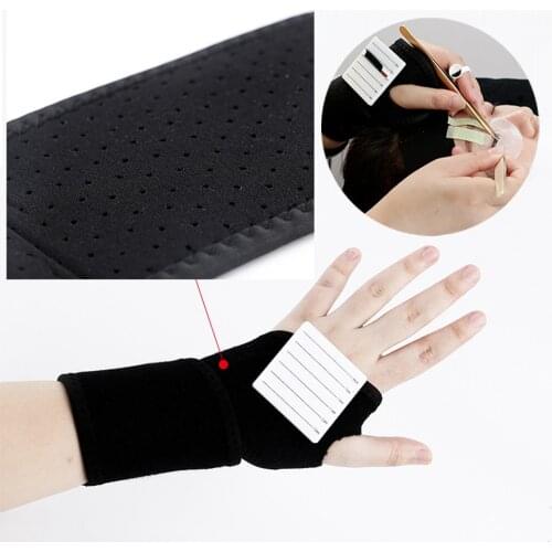 1Set Eyelashes Pallet Holder Grafting Belt Hand Plate Tray Strip Stand Individual Eyelash Extensions Lashes Display Palette