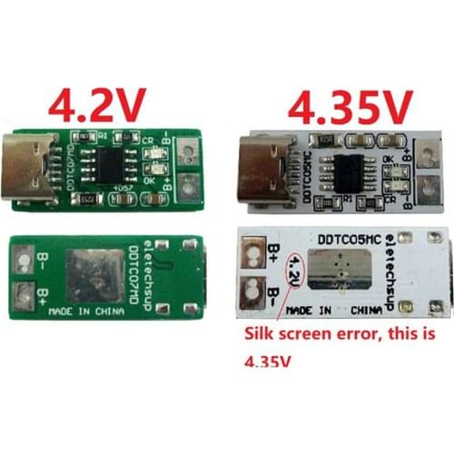 Type-C To 4.2V 4.35V Step-down Buck LiPo Polymer Li-Ion Charger for 3.7V 3.8V 18650 Lithium Battery