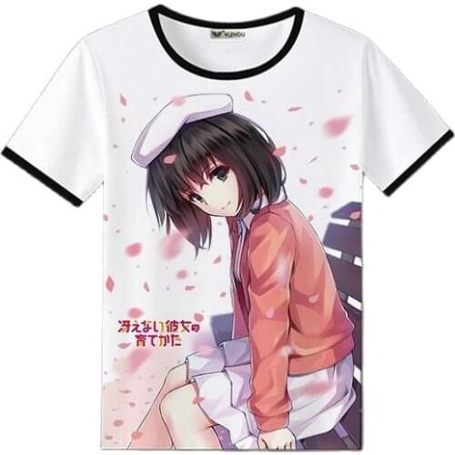 High-Q Unisex saenai heroine no sodate-kata Katou Megumi Eriri Spencer Sawamura Harajuku Casual Lovers T-shirt Tee T SHIRT