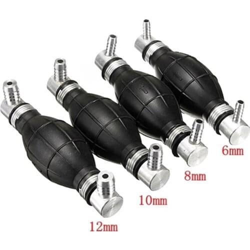 6mm/8mm/10mm/12mm Hand Fuel Pump Line Rubber Aluminum Hand Primer Bulb Diesel Oil Transfer Petrol for Car Boat Marine Outboard