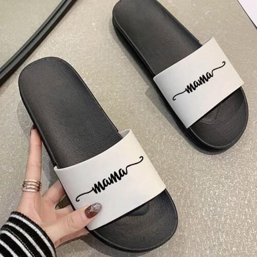 Summer comfort indoor Slide sandals Simple Women slippers Harajuku Female slippers Mama Letters Printed slippers for women