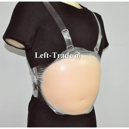 1000g 2~4 months pregnant silicone belly jelly belly silicone baby bump fake pregnant belly for gay to false pregnancy