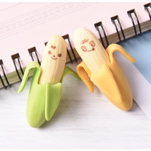 Cute Banana Eraser Office School Eraser School Gift Stationery Supplies 2PCS/set