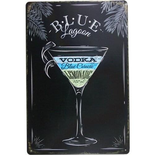 BLUE VODKA Pub signs SHOP STICKER Cheap Tin sign HOT iron paintings Bar wall decoration