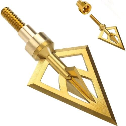 Maifield Broadheads Fixed Blade One-Piece 100/125 Grain. 1inch Cut Hunting Crossbow Broad Head Archery Arrow Tip 3Pack
