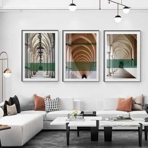 Modern Architectural art Canvas Painting Posters Print Unique Wall Art Pictures For Living Room Bedroom Aisle Studio Home Decor