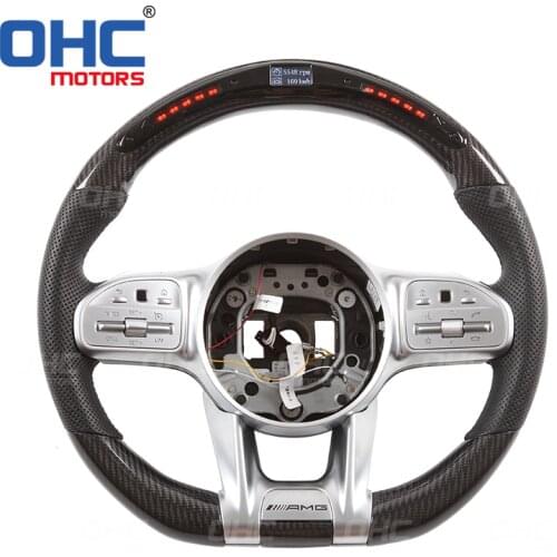 Carbon LED Steering Wheel compatible for Mercedes Benz AMG Steering Wheel LED Performance LED Racing Display