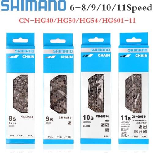 SHIMANO Bicycle Chains 8/9/10/11/12 Speed HG601 HG701 HG901 HG40 HG53 HG93 HG54 HG95 4601 MTB Road Bike Chain 112/116/118 Links