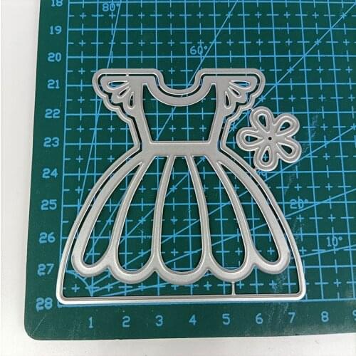 Dress Flower Die Cuts For Card Making DIY Paper EVA Crafts Metal Cutting Dies Scrapbooking Emboss Template Stencil Album 2021