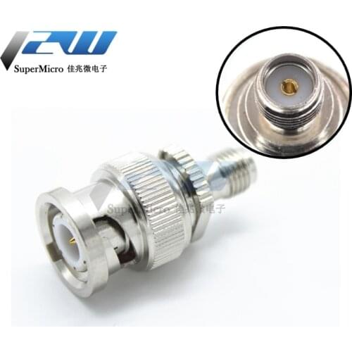 High quality pure copper adapter BNC male to SMA female outer screw inner hole BNC to SMA adapter