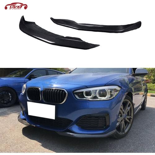 For F20 Carbon Fiber Front Lip Splitters for BMW 1 Series F20 M Sport M135i M140i Hatchback 2016 2017 2018 Bumper Winglet Covers