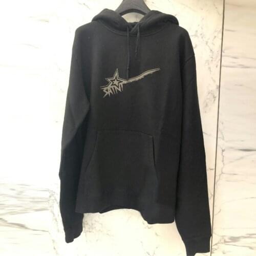 2021 Women Cotton Long Sleeve Sweatshirt Plus Size SL Letter Print Black Hooded Pullover Female Fashion Casual Loose Hoodies G13