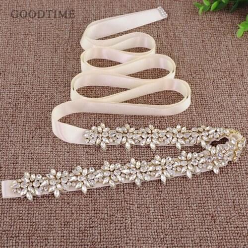 Noble Women Belt Formal Crystal Rhinestone Belt Gold Wedding Belt Crystal And Rhinestone Bridal Sash Ribbon Belt For Girl Gift
