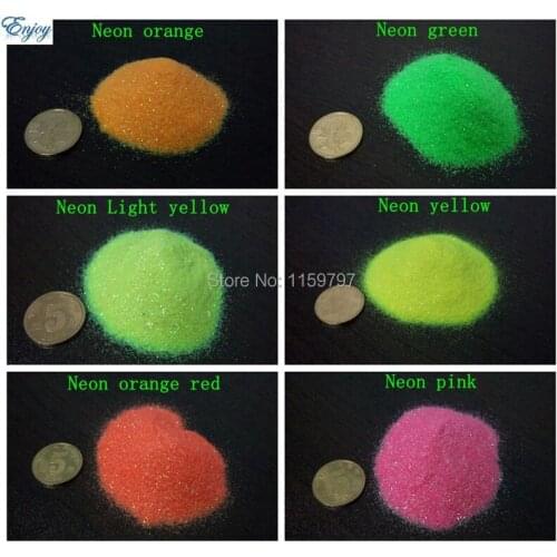 0.2mm)Nail Art crystal shining Neon Glitter Powder Dust Decoration kit For Acrylic Tips UV Gel DIY Nail art accessory