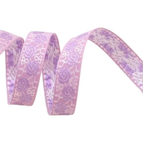 1.5CM Wide Hot Embroidery pink flower lace fabric trim ribbon DIY sewing applique collar cord wedding dress cloth guipure decor