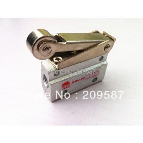 1pcs 2 Way 2 Position 1/8" Thread Wheel Switch Pneumatic Mechanical Valve MOV-02