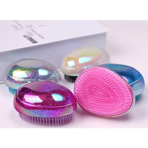 1PC Hair Brush Comb Egg Round Shape Soft Styling Tools Hair Brushes Detangling Comb Salon Hair Care Comb For Travel