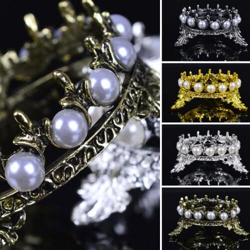 2020 New Arrival High Quality Crown Inlaid Pearl Rhinestone Nail Pen Rack Manicure Brush Stand Holder Tool For Nail Pens