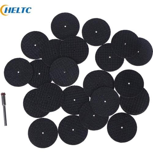 26pcs/set 25pcs Saw Blade+1pc Connection Clamp Fiberglass Reinforced Cut Off Wheel Disc W/ 1 Mandrel 1/8" Fit Tool