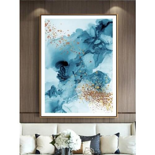 Customized 3D обои Mural Nordic Abstract Ink Gold Splashing Decorative Painting Living Room Aisle Frameless Painting wallpapers