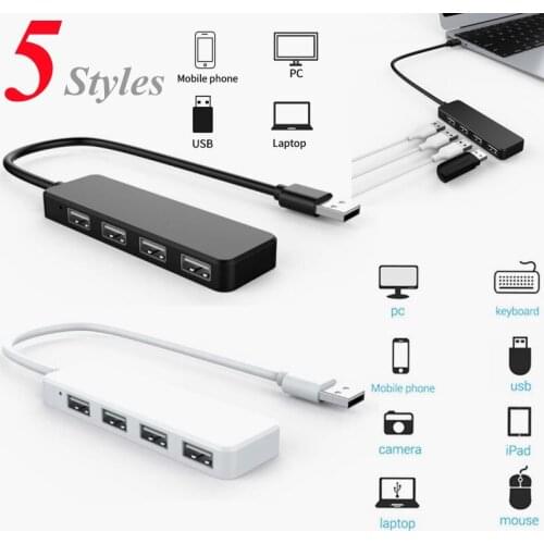 4-Port USB 2.0 Splitter Multi-Function Hub Mini High-Speed Adapter Computer Accessories Drive-Free Docking Station