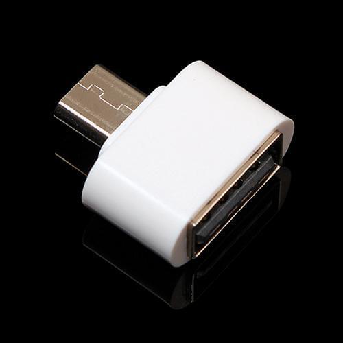 White Micro USB Male to USB 2.0 Female Adapter OTG Converter for Android Tablet