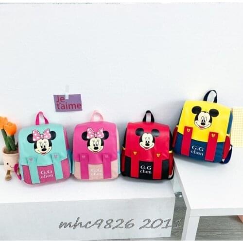 Disney Children Cartoon Bag Mickey Mouse Backpack For Boys Girls Kindergarten Fashion Cute School Bag Birthday Gift