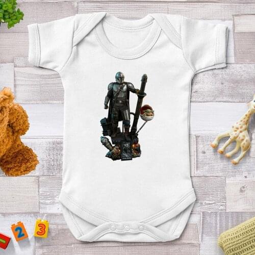 Star War Cartoon Baby Romper Boys Girls Funny Cute Playsuit White Babe Onesie Infant Casual Clothes 0-24M
