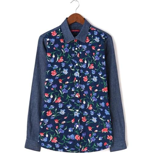 Dioufond Womens Denim Shirts