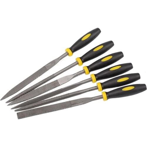 6 Pcs/set Woodworking File Carbon Steel Rasp Burr Removal Polishing Rough Process Rasp Kit 3 size