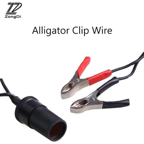 ZD 1X Car Alligator Clip Cable Battery tran to cigarette lighter interface For Audi a3 a4 Ford focus Chevrolet cruze accessories