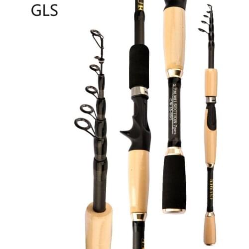 1.8M - 2.7M Carbon Spinning rod M power lure Weight 15 -35g Portable Telescopic Fishing Rod Sea Rod Fishing Tackle