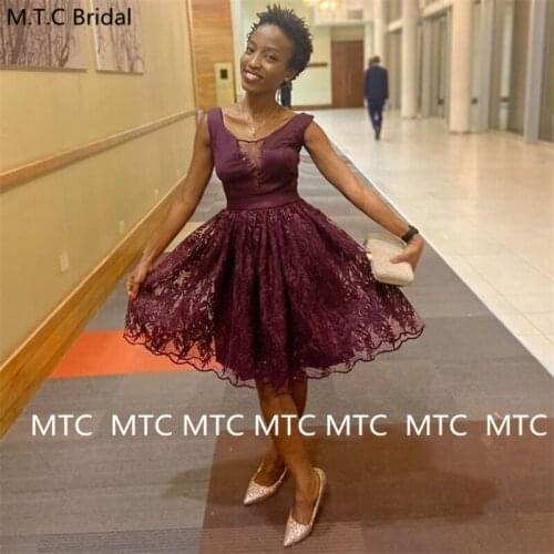 Short Prom Dresses 2021 New Lace Satin Corset A Line Black Women Wedding Party Dress Plus Size Prom Gown Robe De Soiree