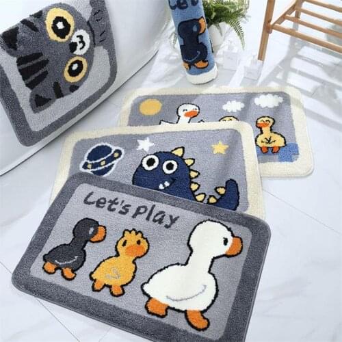 Bath Mat Bathroom Carpet Anti-Slip Water Absorption Rug Soft Toilet Floor Living Room Floor Mat Entrance Doormats Kitchen Rug