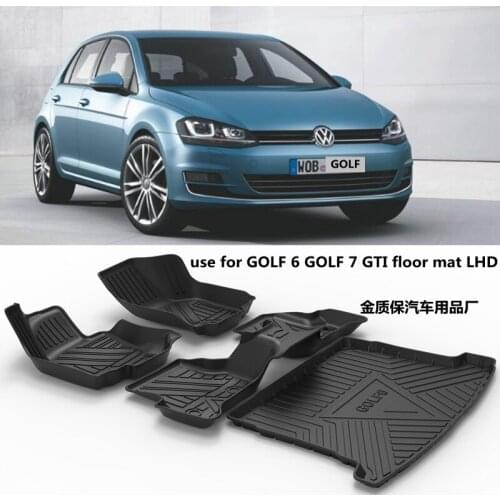 Use for Volkswagen GOLF6 GOLF7 GTI custom car All-Weather TPO Floor car foot Mat Fit For GOLF waterproof trunk mat car floor mat