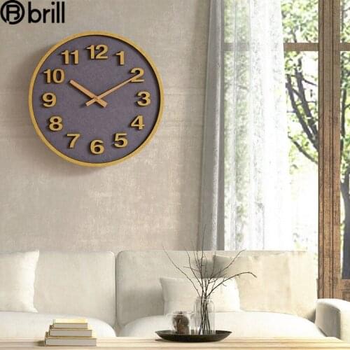 Creative Minimalist Wall Clock Wooden Nordic Ceramic Wall Clocks Modern Design Pendulum Fashion Wall Clock Household Decor