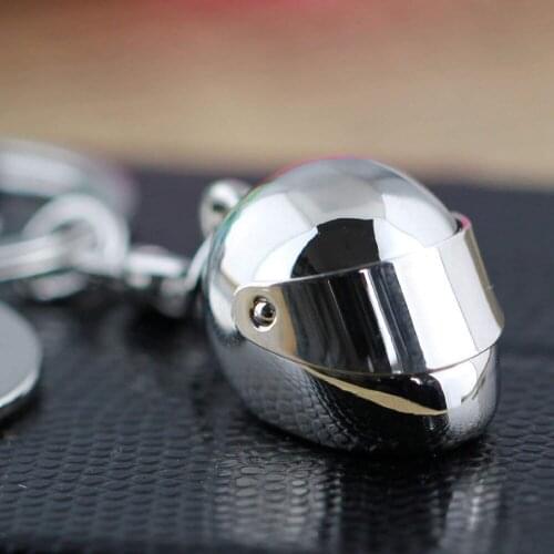 Creative Motorcycle Bicycle Movable Sunshade Helmet Key Chain Keyring