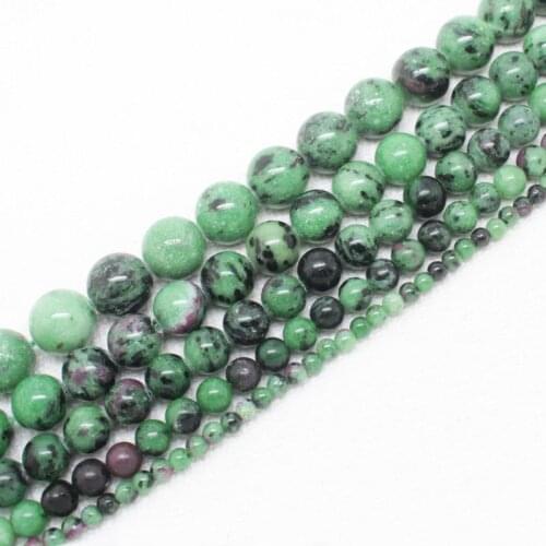 Natural RubZoisites 4-12mm Round Beads 15"/38cm ,Beads For DIY Jewelry making ,We provide mixed wholesale for all items