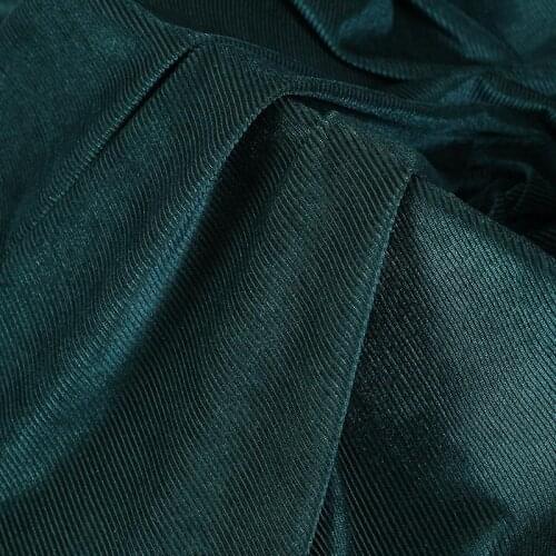 Soft solid pink stretch fine Rib gold velvet fabric for pants dress shirt, wine red, green, blue, black, gray, by the meter