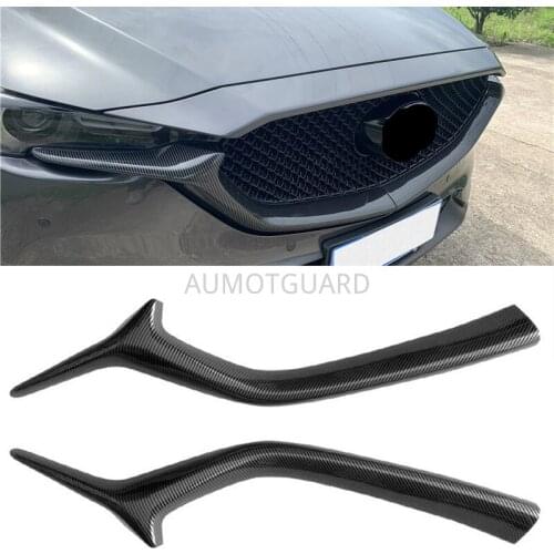 Car Grille Trim Strip For Mazda Cx-5 2017-2020 Cx5 Cx8 Front Bumper Full Star Racing Grills Cover Trim Accessories Grill